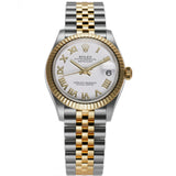 31mm Steel And 18k Yellow Gold White Roman Dial Jubilee Bracelet