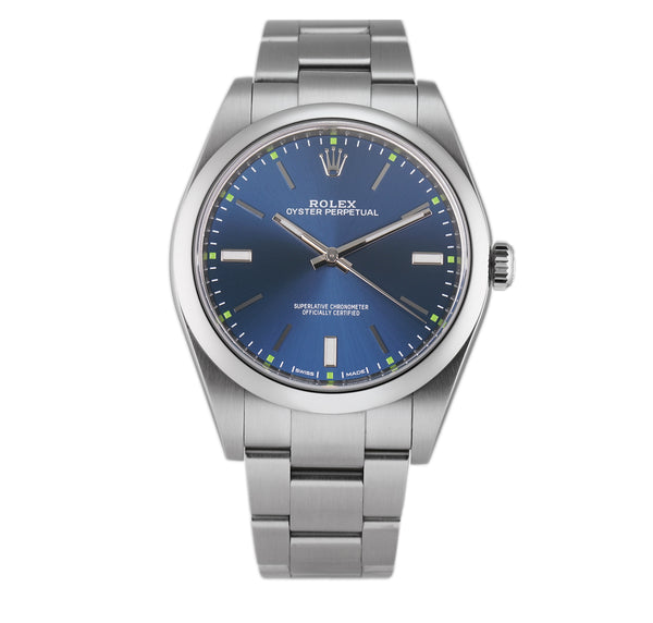 39mm No-Date Steel Blue Index Dial 10/2019