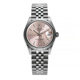 31mm Steel Pink Index Dial 18k Fluted Bezel Jubilee Bracelet