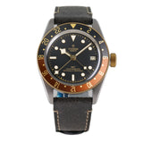 GMT S&G Rootbeer Steel and Yellow Gold 41mm Black Dial on Leather