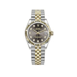 31mm Steel And 18k Yellow Gold Dark Grey Set with Diamond Dial Jubilee Bracelet