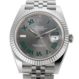 41mm 18k Fluted Bezel Wimbledon Dial Jubilee