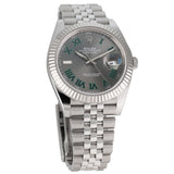 41mm 18k Fluted Bezel Wimbledon Dial Jubilee