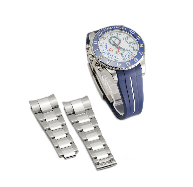 Regatta Chronograph 44mm Blue Hands on RubberB  Bracelet Included