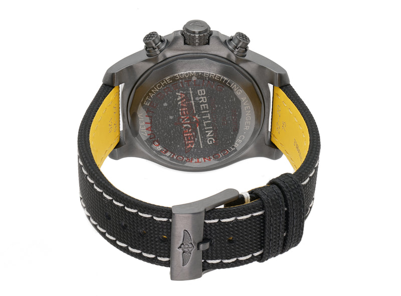 Chronograph 45 Night Mission DLC Coated Titanium Black Dial On Tang Buckle