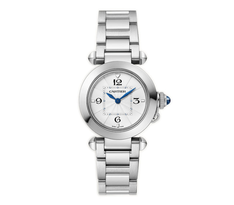 Steel 30mm Silver Dial On Bracelet Quartz