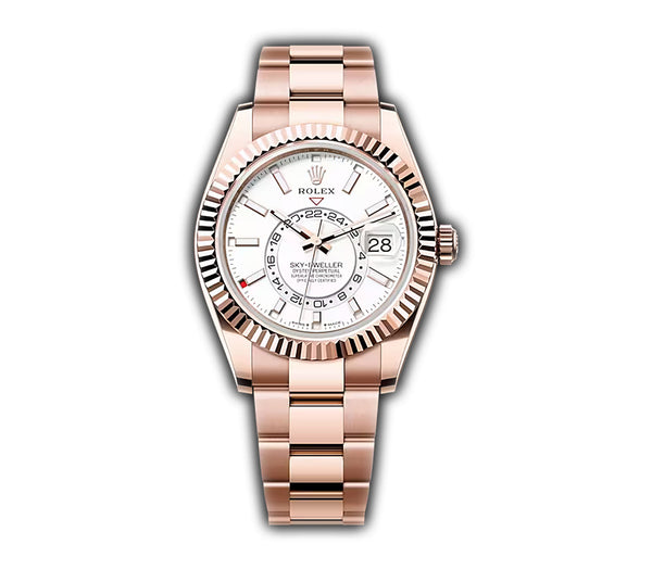 42mm 18k Everose Gold White Dial Oyster Bracelet