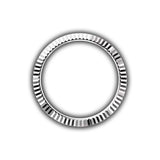 42mm Stainless Steel White Dial 18k Fluted Bezel Oyster Bracelet