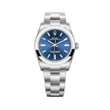 34mm No-Date Bright Blue Index Dial