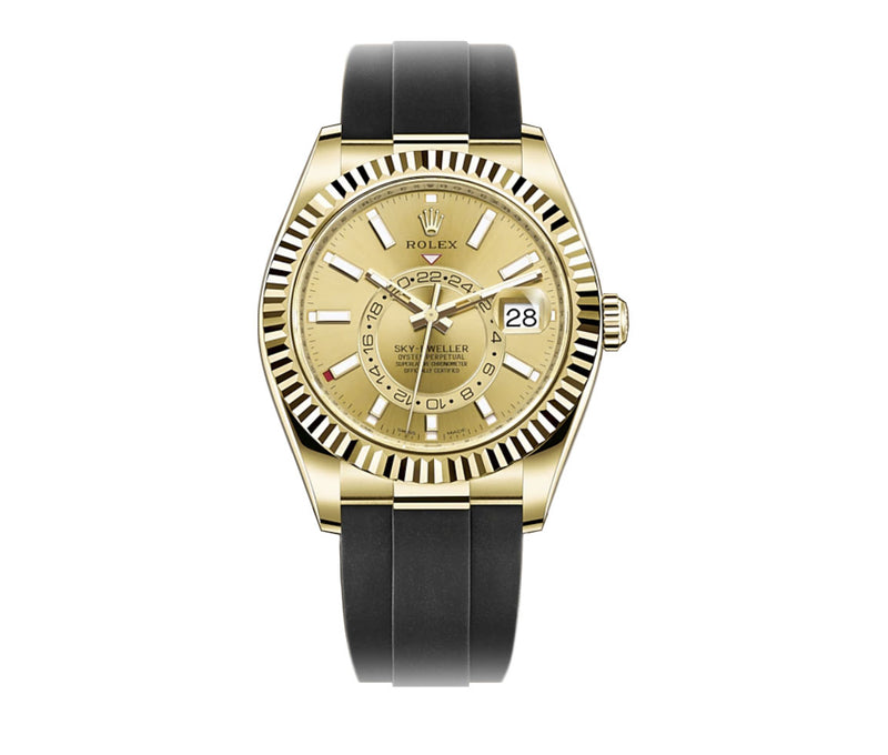 18k Yellow Gold Champagne Dial Oysterflex 42mm