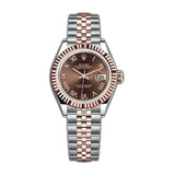 28mm Steel and 18k Everose Gold Chocolate Roman Dial Jubilee