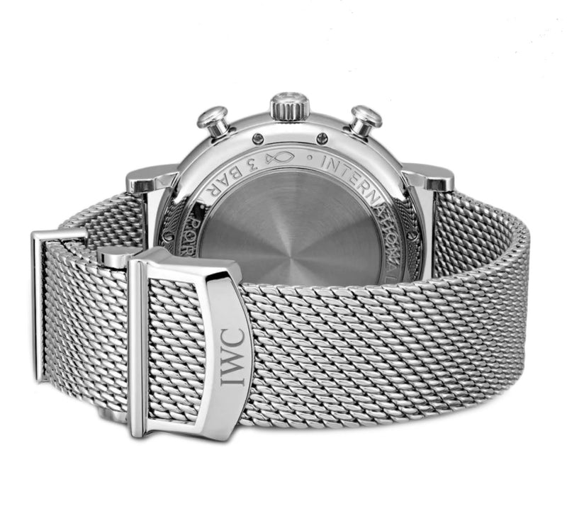 Chronograph Steel 42mm Silver Dial On Mesh Bracelet