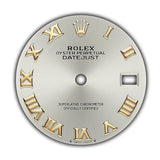 28MM 18k Yellow Gold Silver Roman Dial  President Bracelet