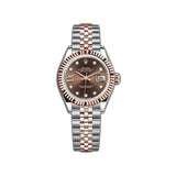 28mm Steel and 18k Everose Gold Chocolate Star Diamond Dial Jubilee