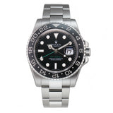 40mm Black Ceramic Bezel Black Dial Green Hand on RubberB Bracelet Included